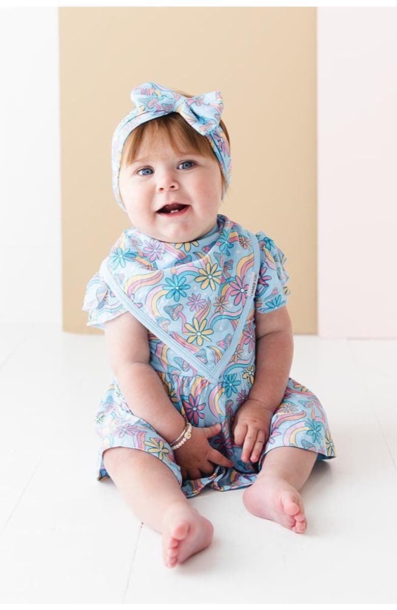 Charlie Lou Baby<sup
®</sup
 Groovy Fall After All Snap Bib, Alternate, color, Blue