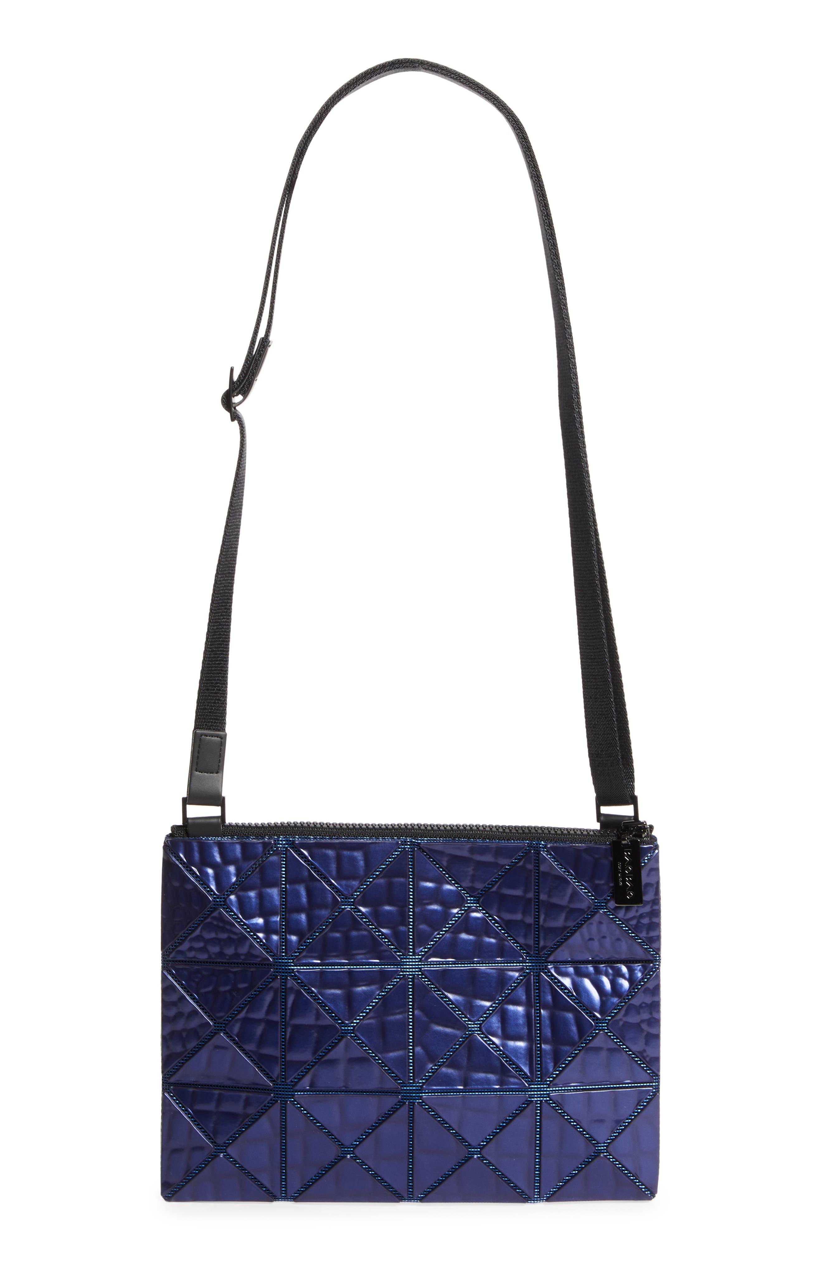 Bao Bao Issey Miyake Meta Kaiju Metallic Crossbody Bag, Alternate, color, Blue