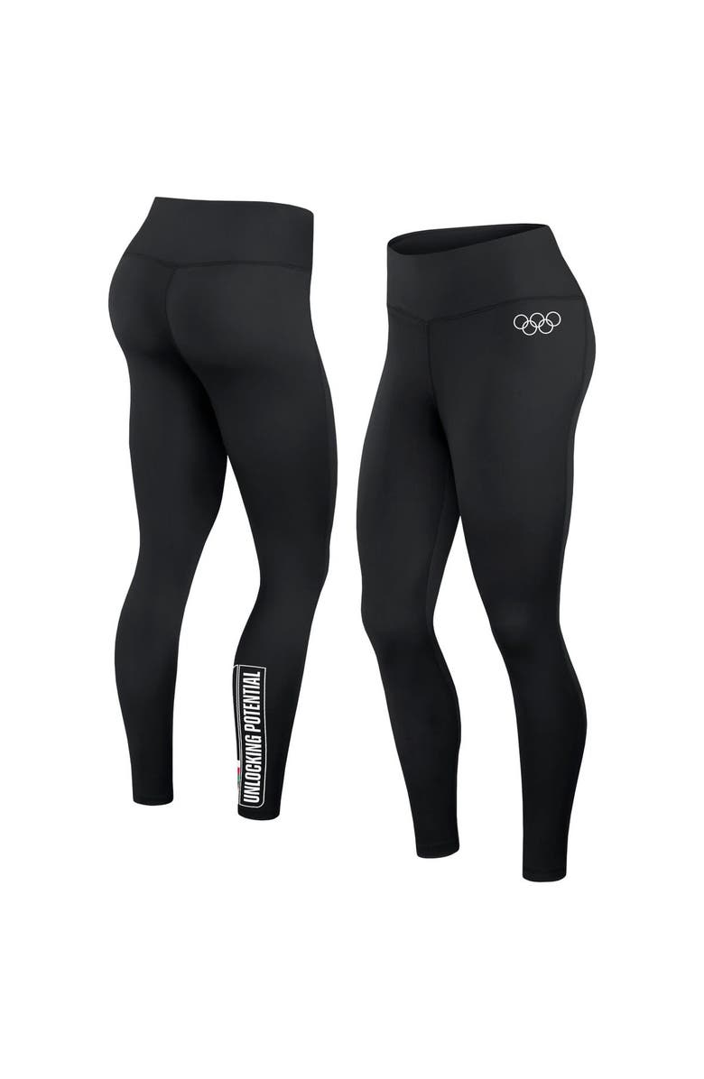 FANATICS Women's Fanatics Branded Black Olympic Games Union Bar Side Down Leggings, Alternate, color, Black