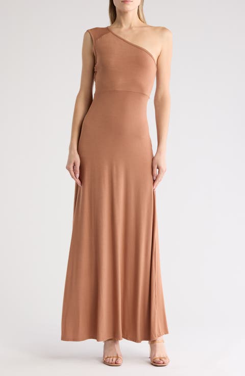 One Shoulder Maxi Dress