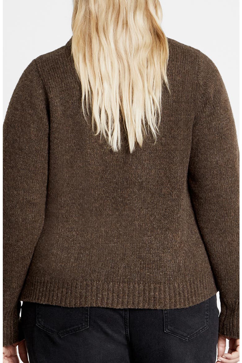 Salem Cutout Sweater, Alternate, color, CHOCOLATE