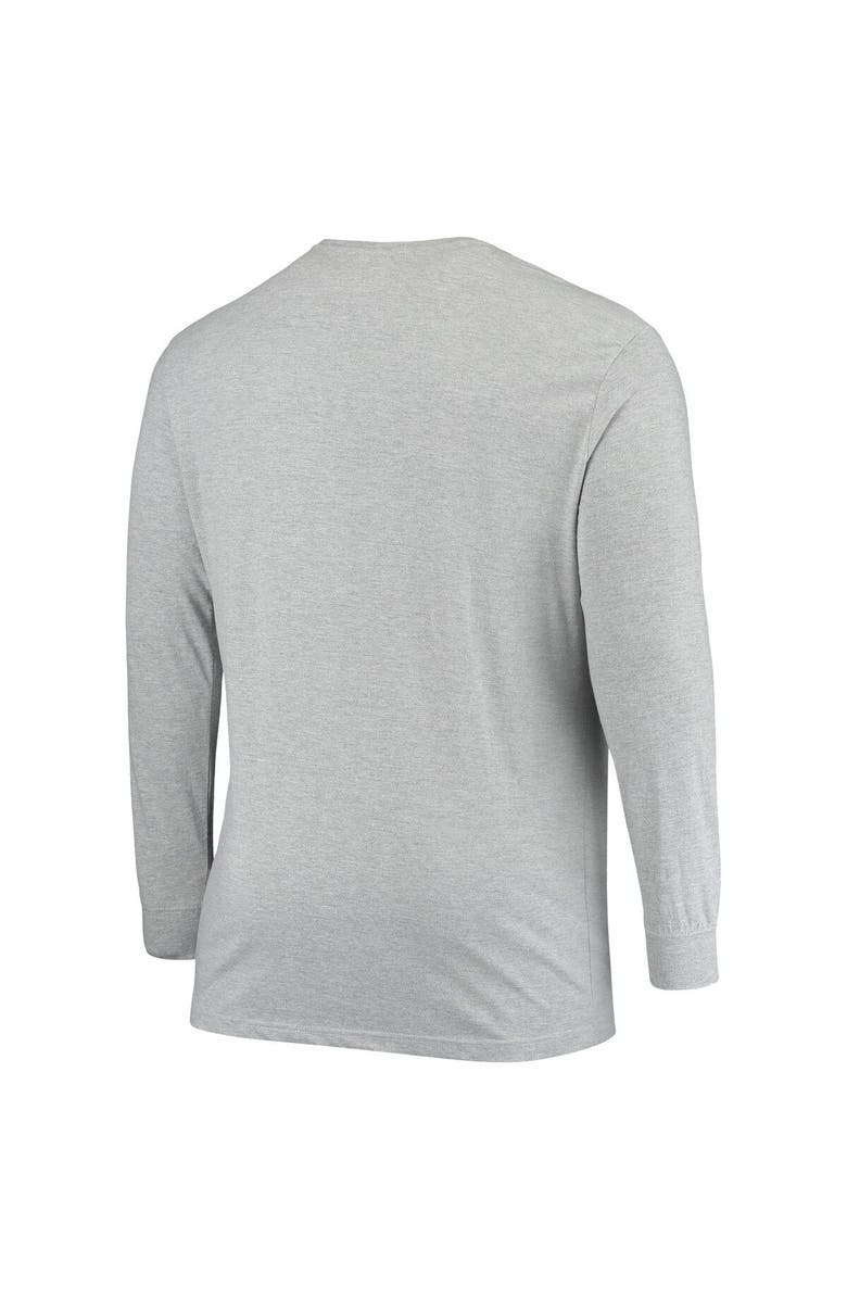 FANATICS Men's Fanatics Branded Heathered Gray Buffalo Bills Big & Tall Practice Long Sleeve T-Shirt, Alternate, color, 