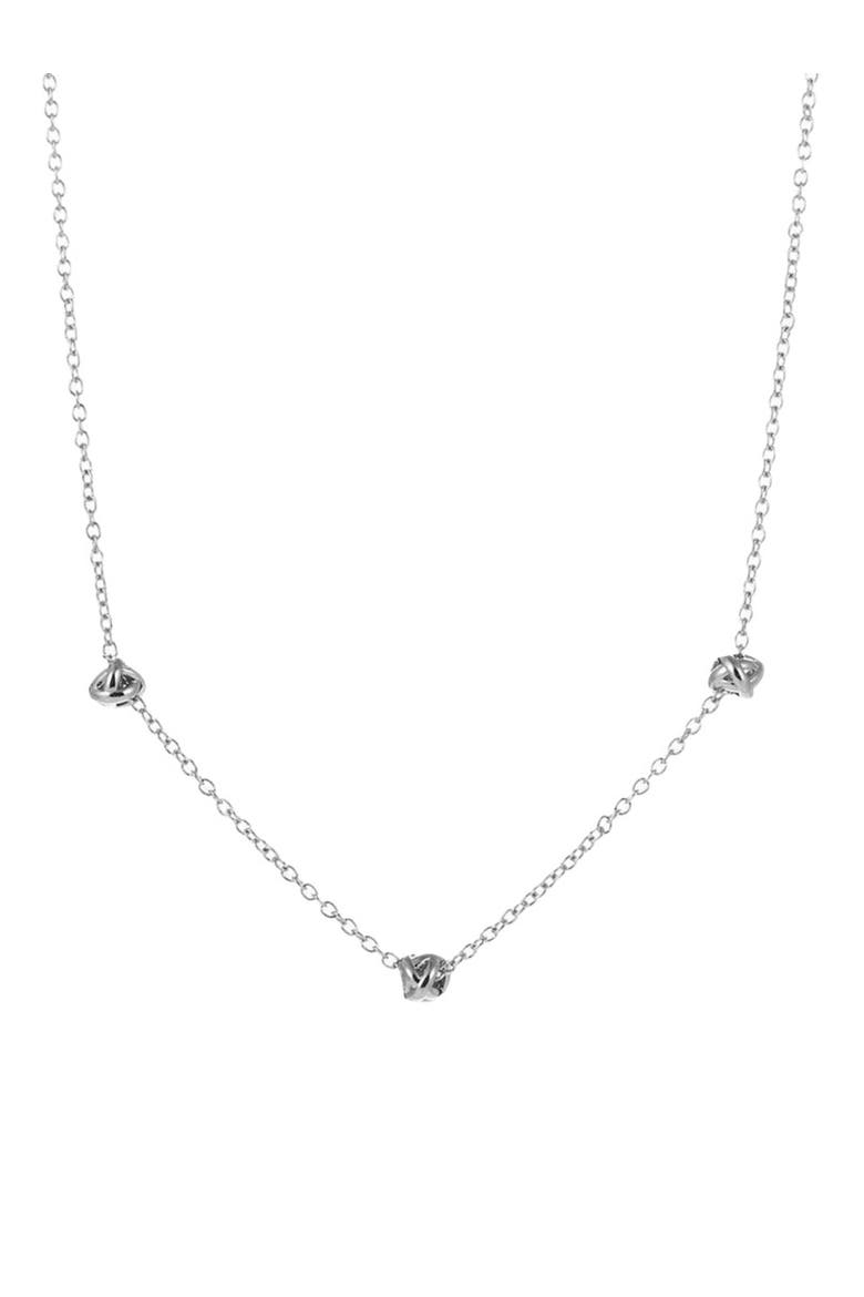 Gold Love Knot Necklace, Main, color, Silver