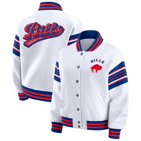 Women's WEAR by Erin Andrews White Buffalo Bills Plus Size Full-Snap Fleece Sweatshirt Jacket