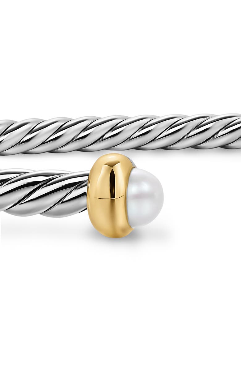 David Yurman Micro Cable Flex Bracelet, Alternate, color, Pearl