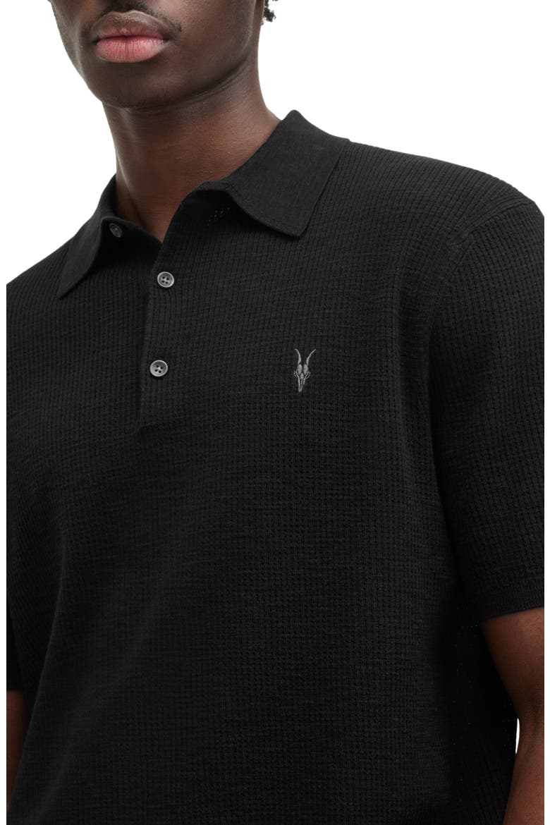 Aubrey Ribbed Polo, Alternate, color, BLACK