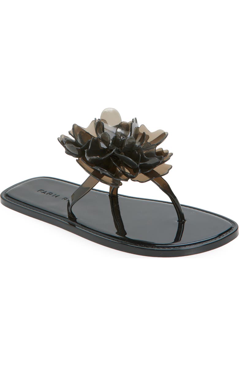 FARM Rio Flower Jelly Flip Flop, Main, color, Black
