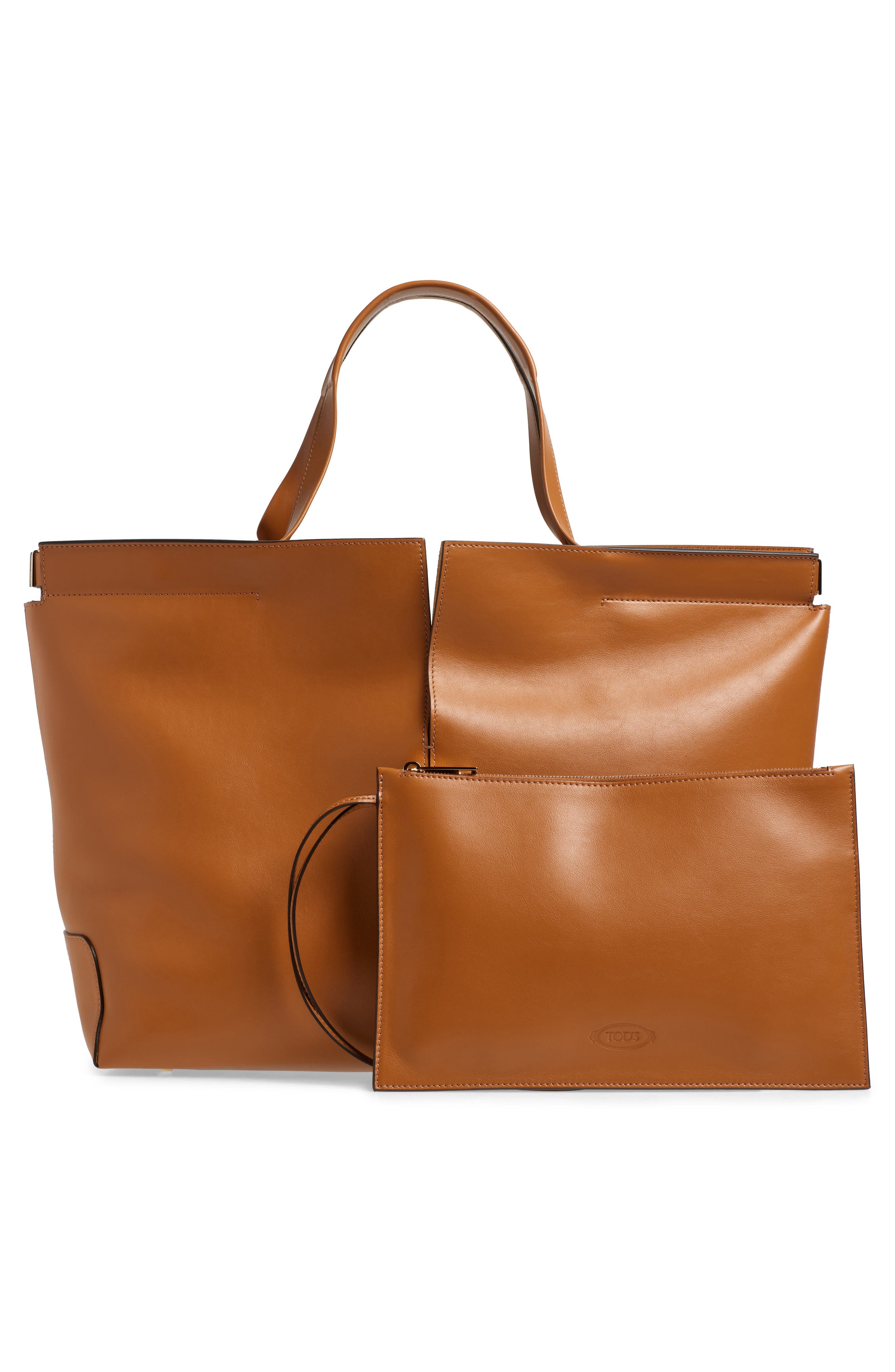 Tod's Di Bag Folio Leather Shopper, Alternate, color, 