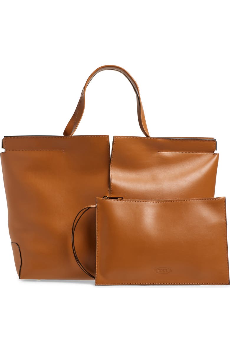 Tod's Di Bag Folio Leather Shopper, Alternate, color,
