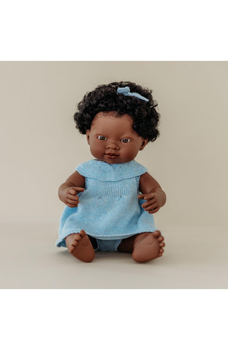 Miniland Baby Girl Doll with Dark Skin 15 inch, Alternate, color, Dark Skin
