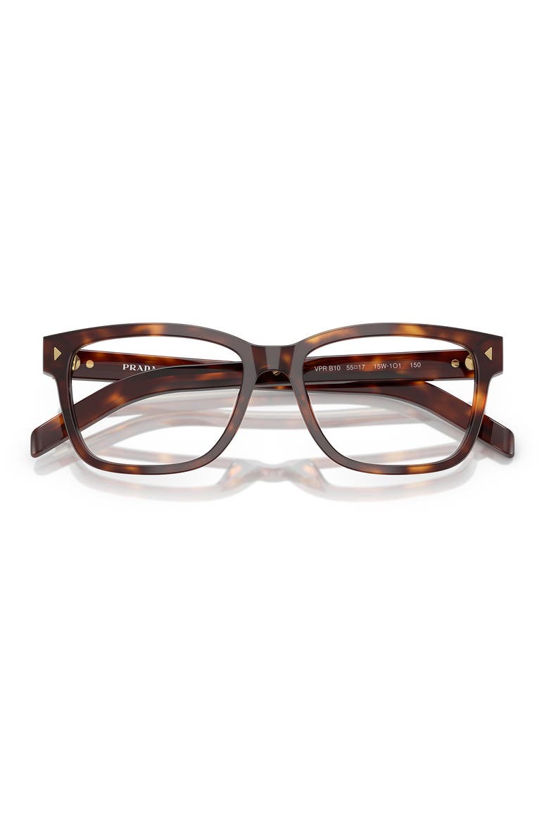 55mm Rectangular Optical Glasses, Alternate, color, HAVANA