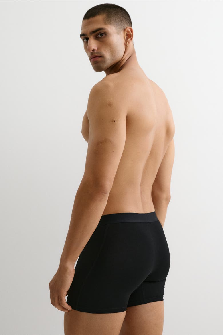 5-pack Mid Trunks With Lycra®, Alternate, color, Dark gray melange/black