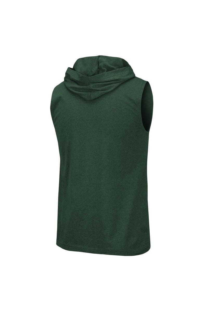 COLOSSEUM Men's Colosseum Heathered Green Baylor Bears Varsity Hoodie Tank Top, Alternate, color, 