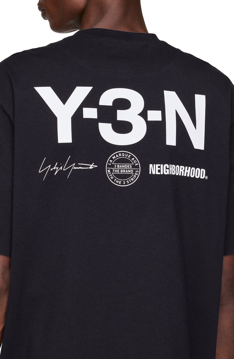 Y-3 x NEIGHBORHOOD Graphic T-Shirt, Alternate, color, Black/ Granite