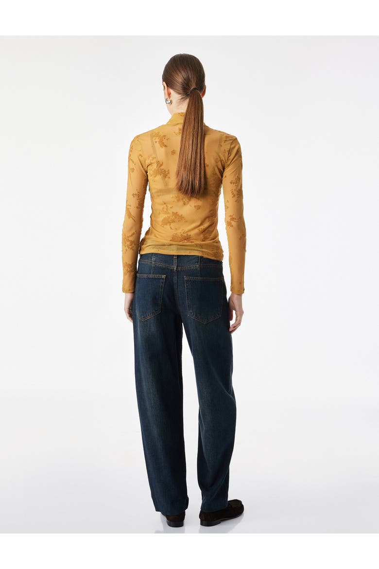 High Neck Blouse, Alternate, color, YELLOW