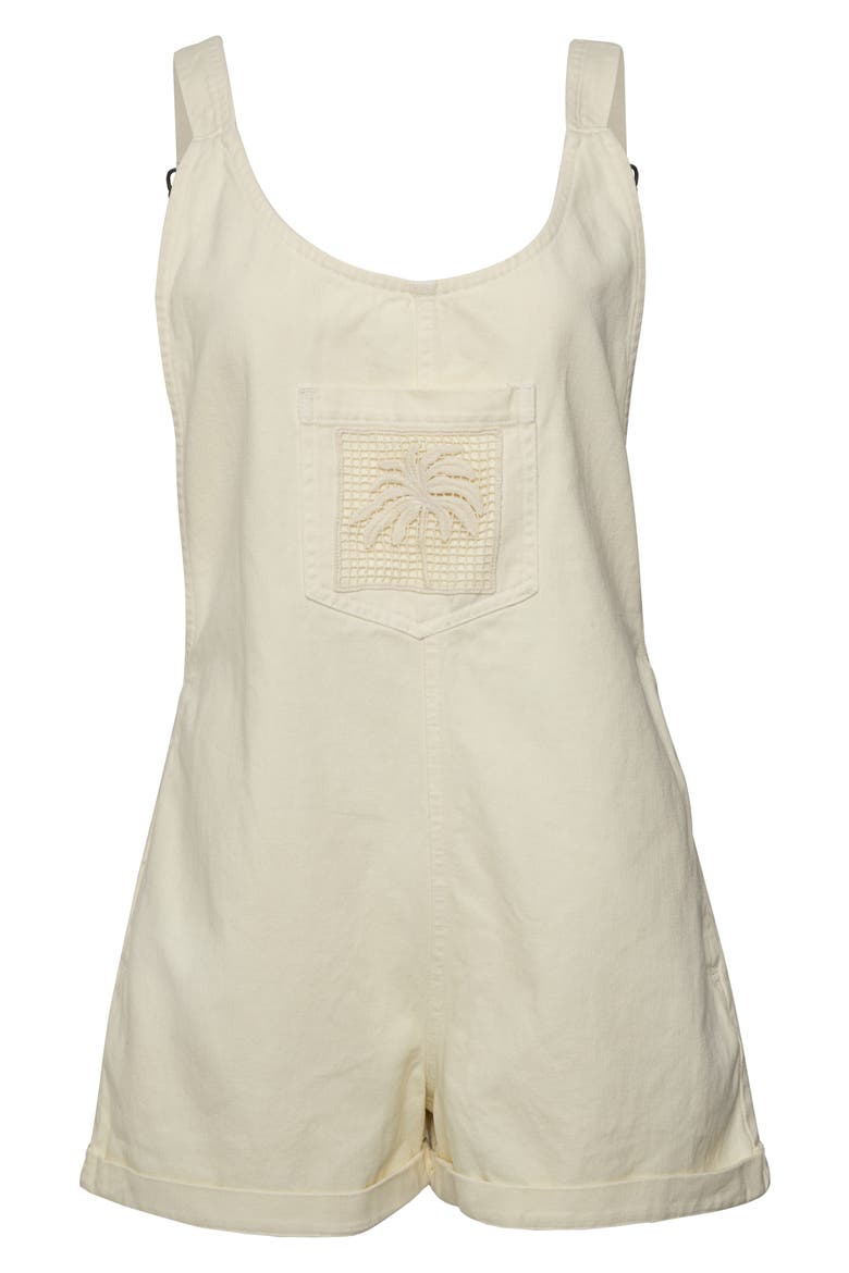 Zayden Embroidered Cotton Cover-Up Romper, Alternate, color, WHITE