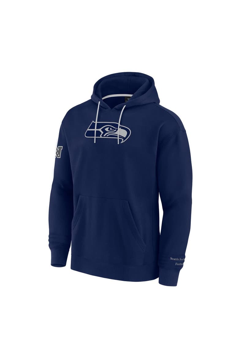 Men's Fanatics College Navy Seattle Seahawks Elements Pace Pullover Hoodie, Alternate, color, College Navy