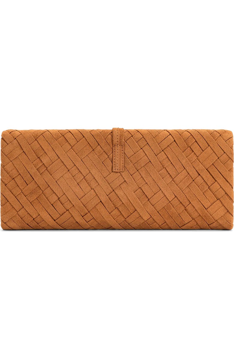 JW PEI Zaria Woven Clutch, Alternate, color, Brown