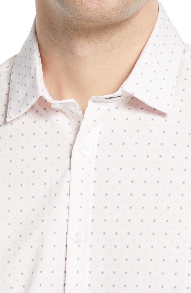 Mizzen+Main Leeward Stretch Dot Button-Up Shirt, Alternate, color,