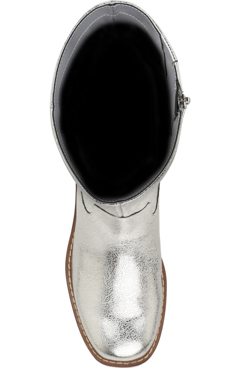 Nine West Broklyn Block Heel Boot, Alternate, color, Silver