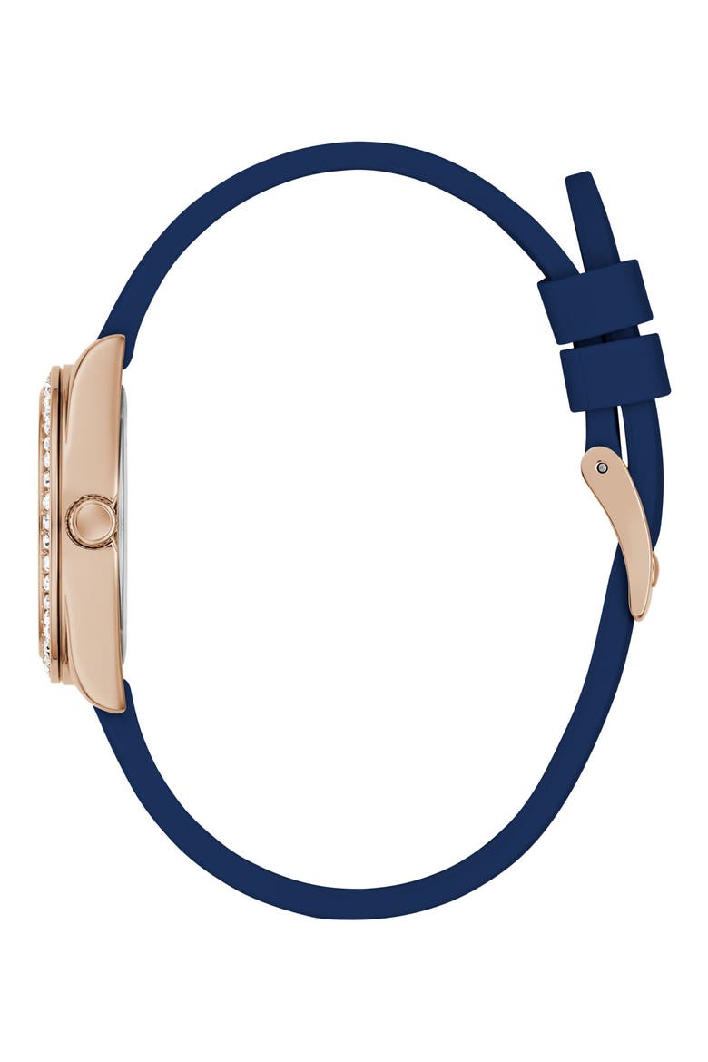 Mini Luna Silicone Strap Watch, 30mm, Alternate, color, BLUE