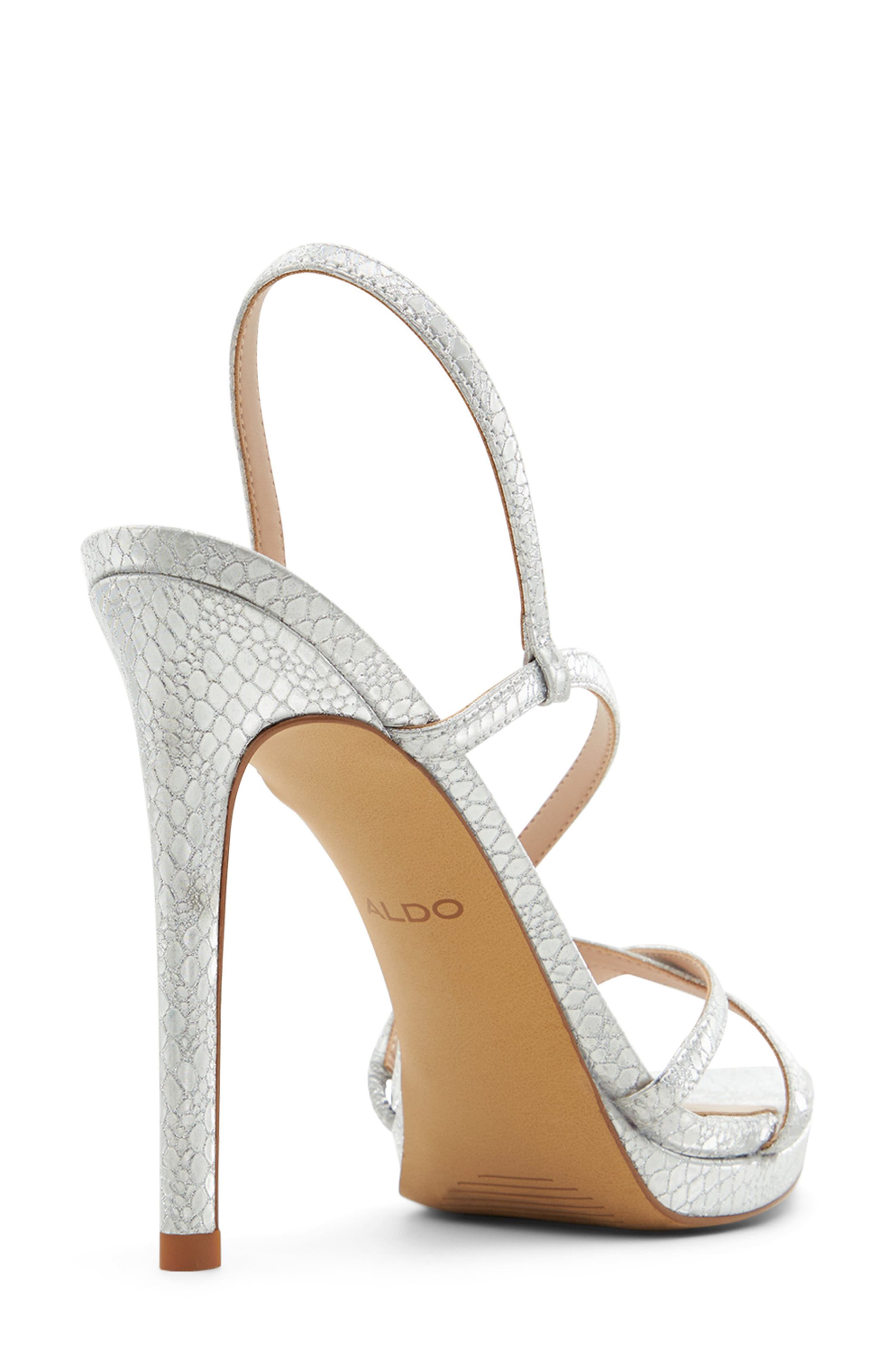 ALDO Resurge Snake Embossed Strappy Sandal, Alternate, color, 