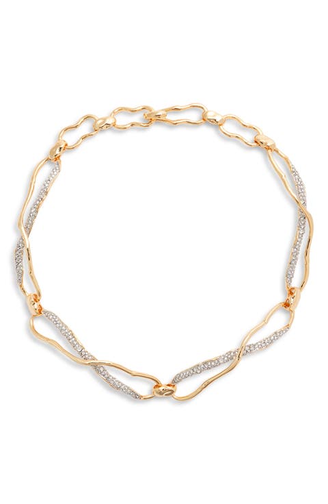 Solanales Crystal Infinity Link Necklace
