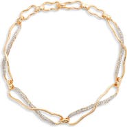 Alexis Bittar Solanales Crystal Infinity Link Necklace