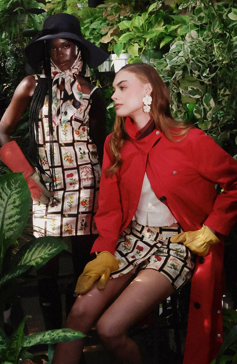 Avec Les Filles Front Wrap Mini Skort, Alternate, color, Black Seed Packet