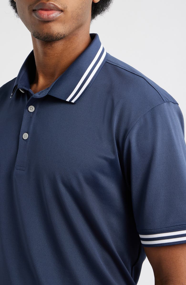 Swannies Thatcher Tipped Performance Polo, Alternate, color, Navy