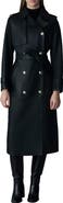 Mackage Gael-V Double Breasted Lambskin Leather Trench Coat