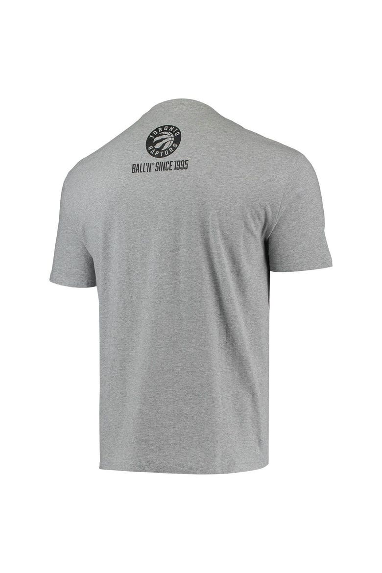 Men's BALL'N Heathered Gray Toronto Raptors Since 1995 T-Shirt, Alternate, color, Heather Gray