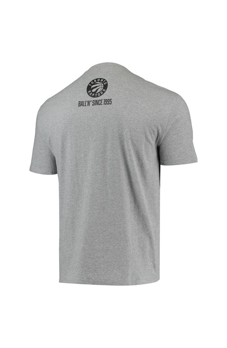 BALL'N Men's BALL'N Heathered Gray Toronto Raptors Since 1995 T-Shirt, Alternate, color, Heather Gray