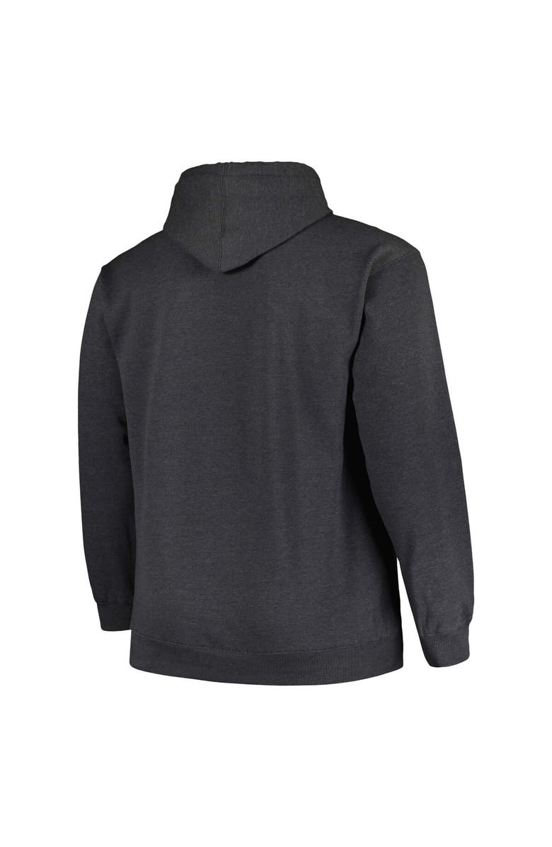 FANATICS Men's Fanatics Branded Heather Charcoal New England Patriots Big & Tall Pullover Hoodie, Alternate, color,