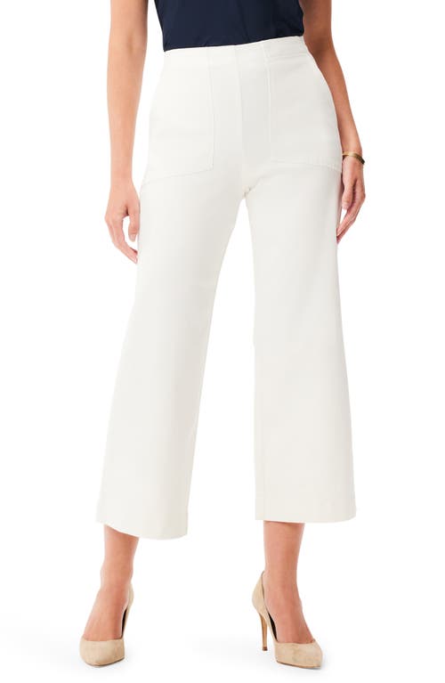 NIC+ZOE All Day High Waist Crop Wide Leg Jeans in Paper White