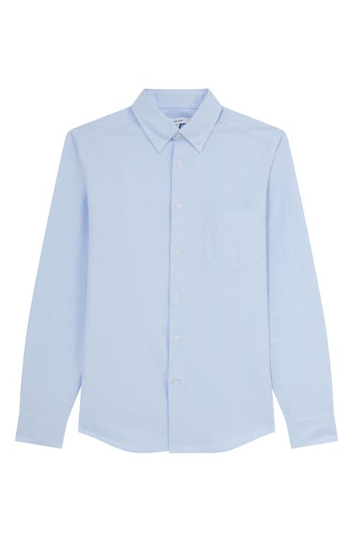 Reiss Soft Blue Slim-fit Button-down Collar Cotton Oxford Shirt In Blue