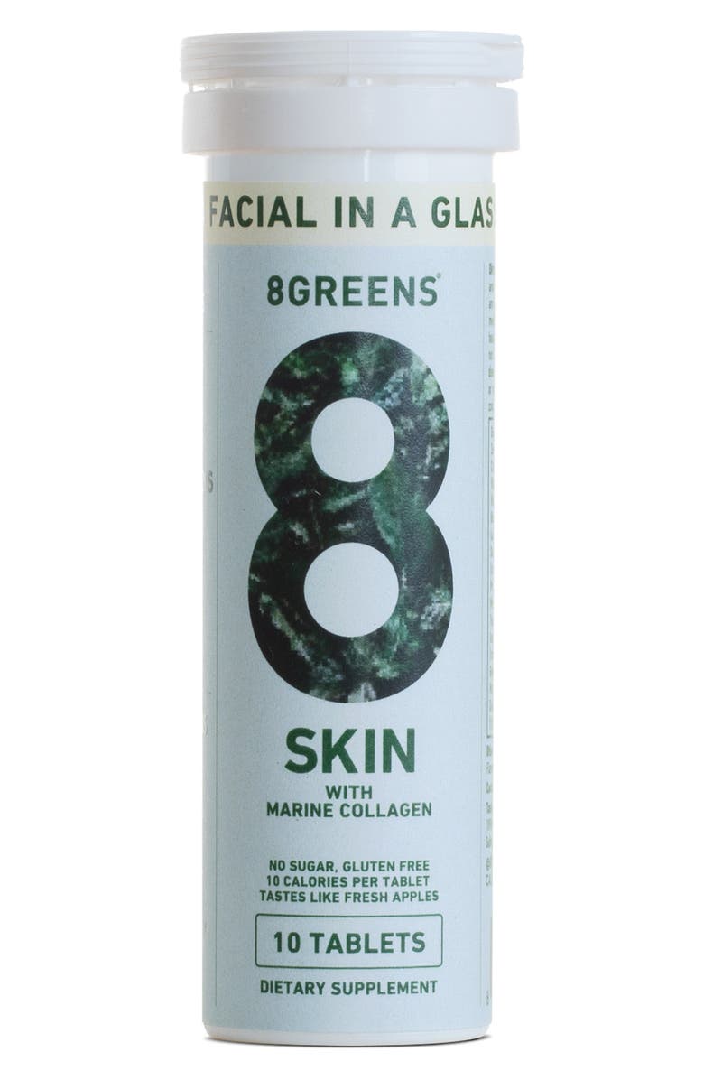 8Greens Skin with Marine Collagen Dietary Supplement, Main, color, 