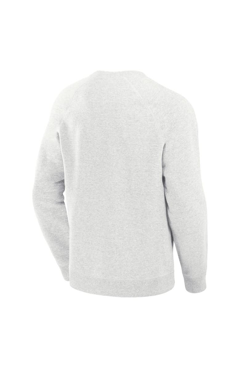 FANATICS Men's Fanatics Heather Gray Dallas Stars Banner Fleece Raglan Pullover Sweatshirt, Alternate, color, 