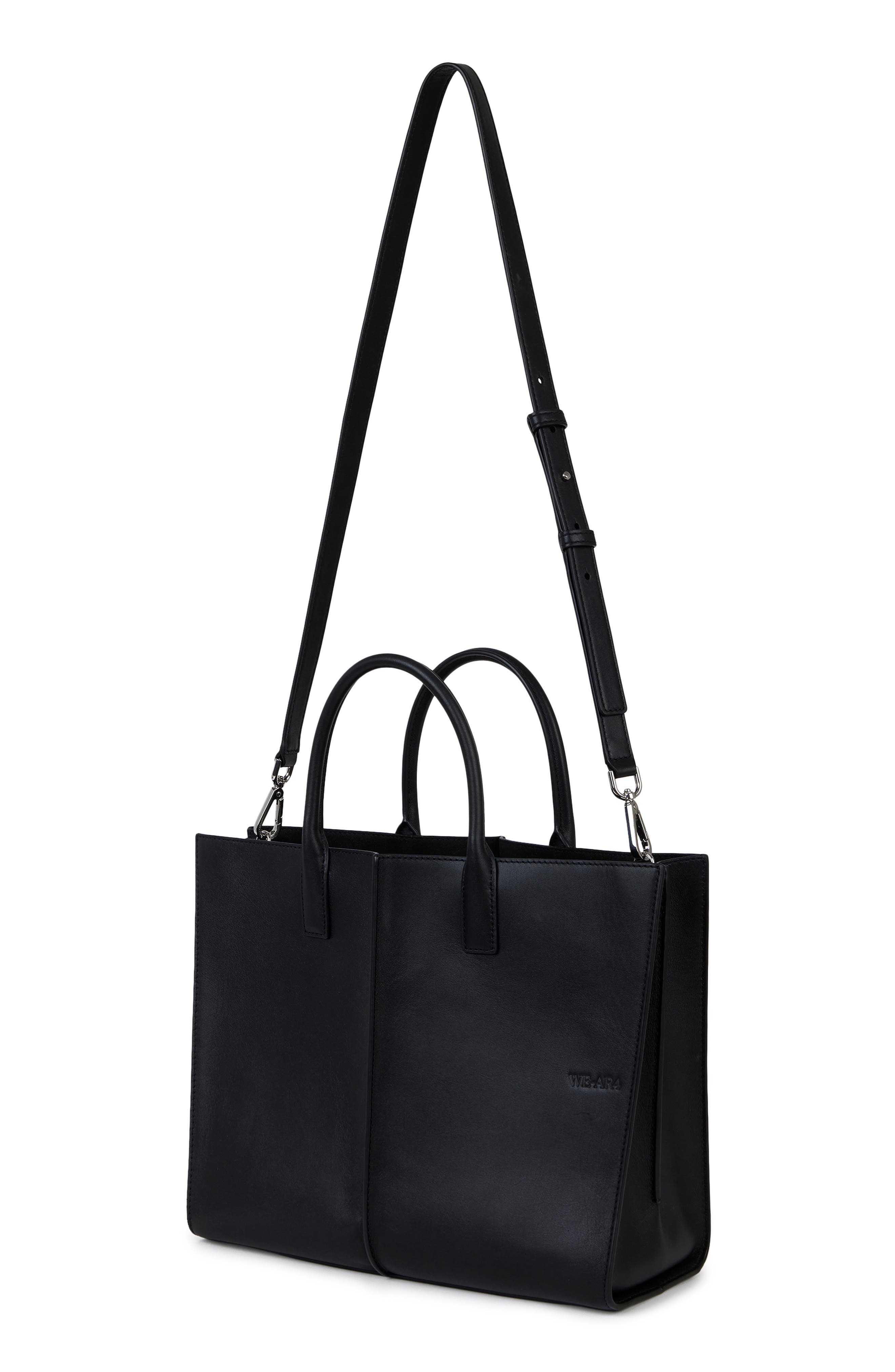 WE-AR4 The Industry Leather Tote, Alternate, color, Black