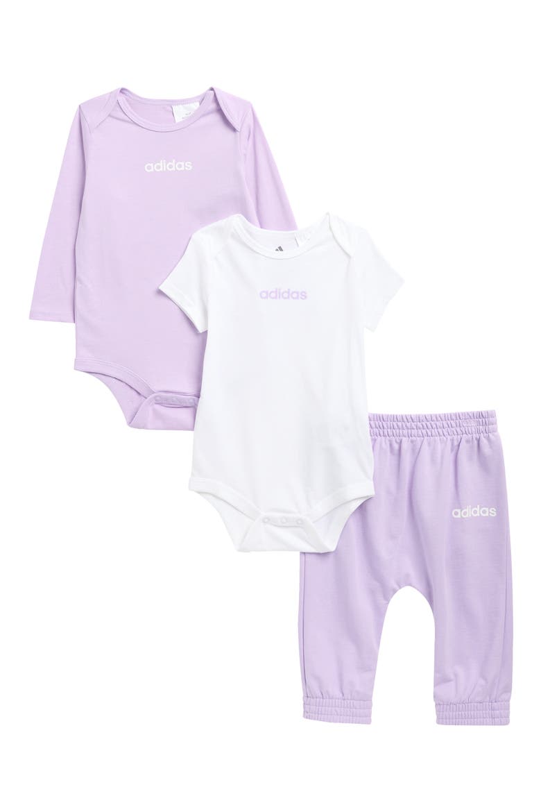 Logo Bodysuits & Joggers Set, Main, color, PURPLE