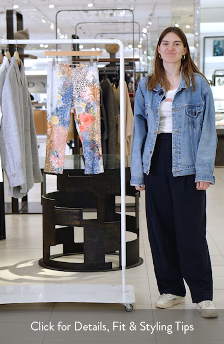 Gianna Mixed Print Capri Leggings, sales video thumbnail