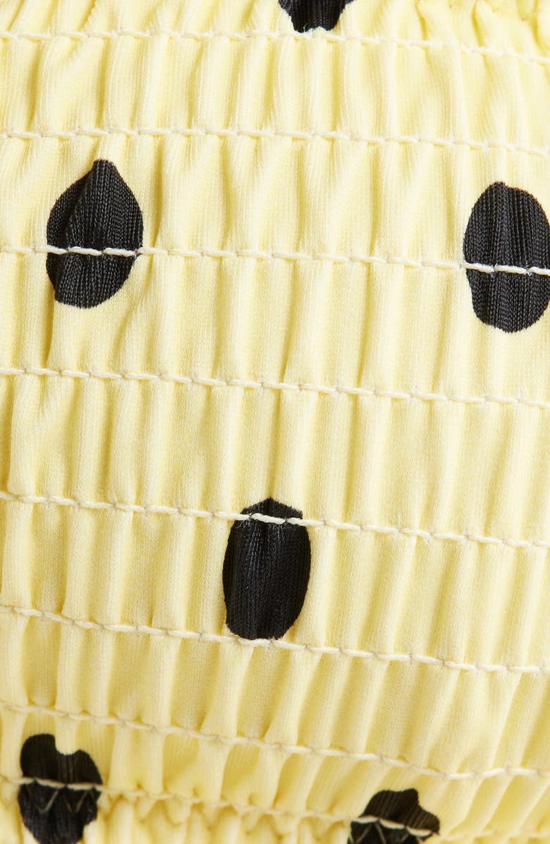 Damson Madder Jessie Shirred Bow Bikini Top, Alternate, color, Yellow