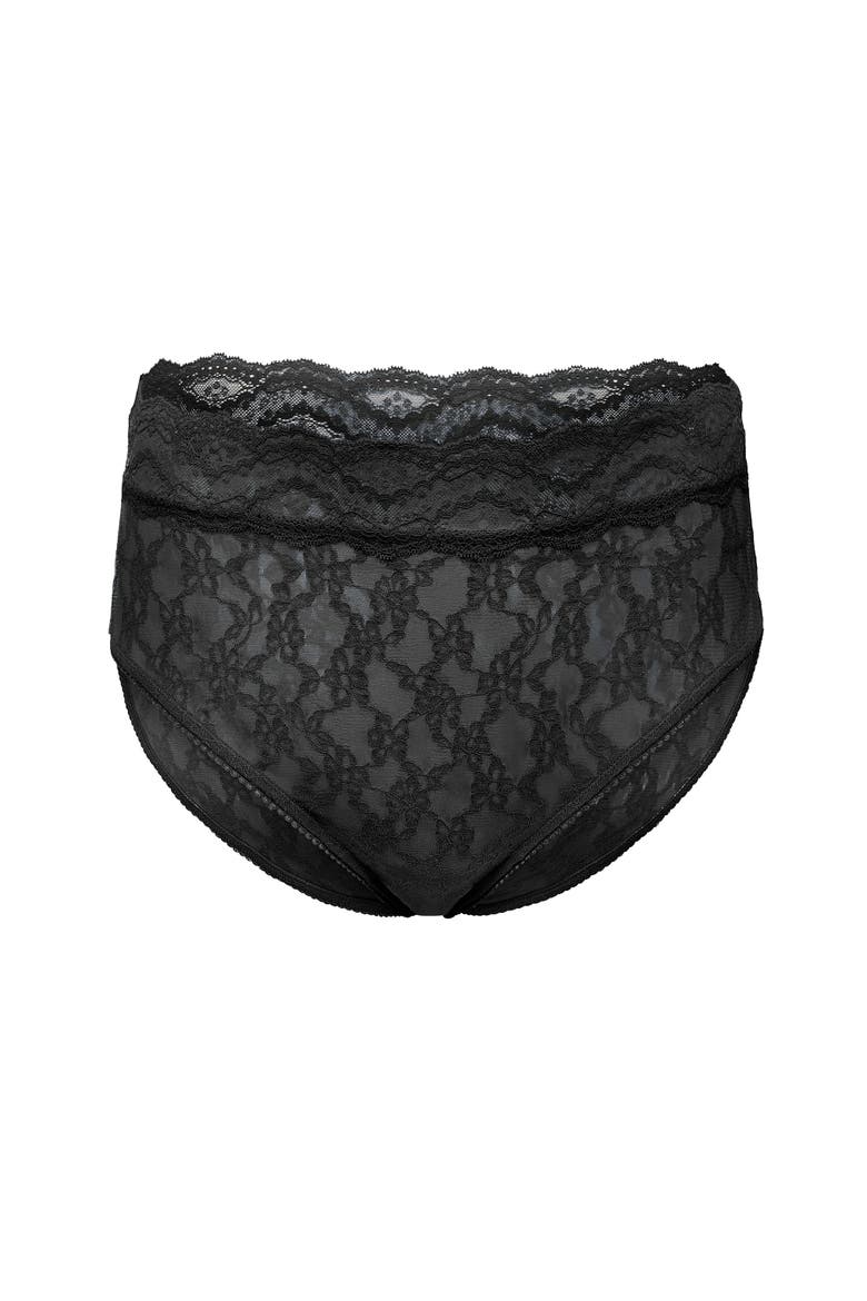 Marine High Waisted Panties, Alternate, color, Black
