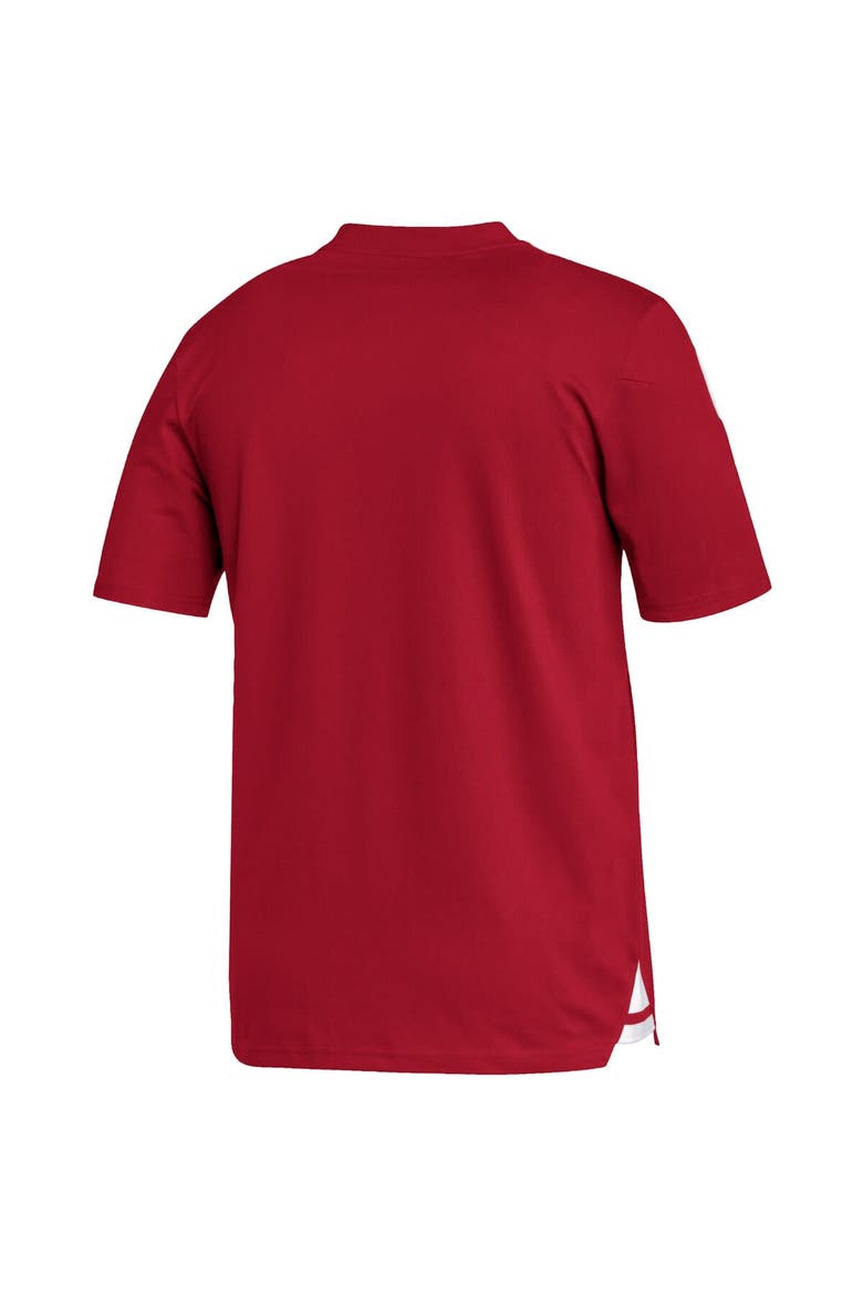 Men's adidas Red Atlanta United FC Henley AEROREADY Polo, Alternate, color, Red