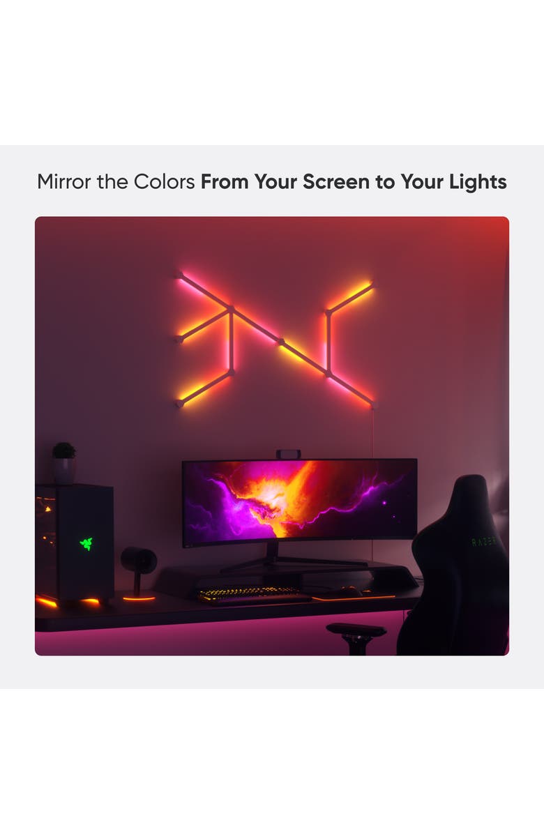 Nanoleaf Lines 60 Degrees Smarter Kit, Alternate, color, Multicolor