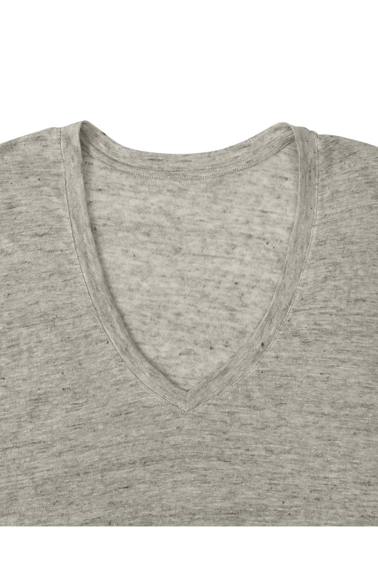 Fortela Long Sleeve Linen T-Shirt, Alternate, color, Grey