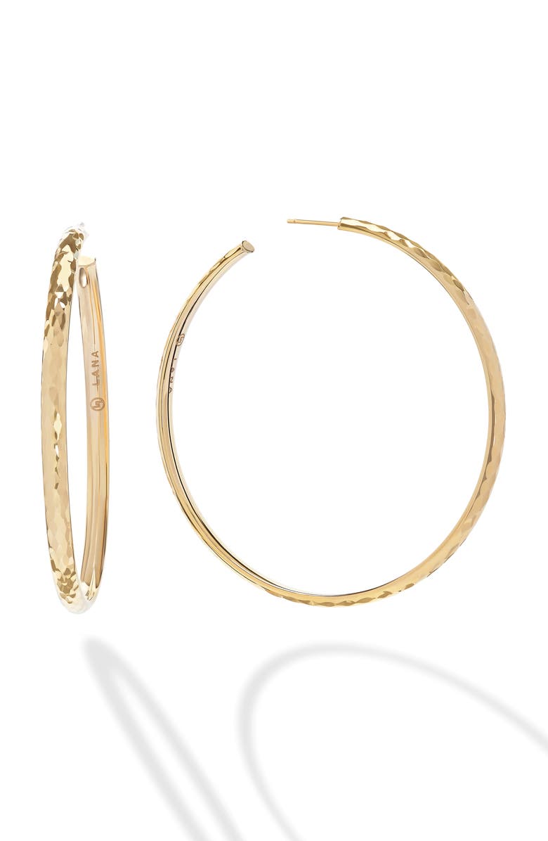 LANA 14K Gold Thin Disco Hoop Earrings, Main, color, 