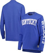 PRESSBOX Women's Pressbox Royal Kentucky Wildcats Two-Hit Canyon Long Sleeve T-Shirt
