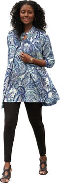 Jessica London Georgette Button Front Tunic