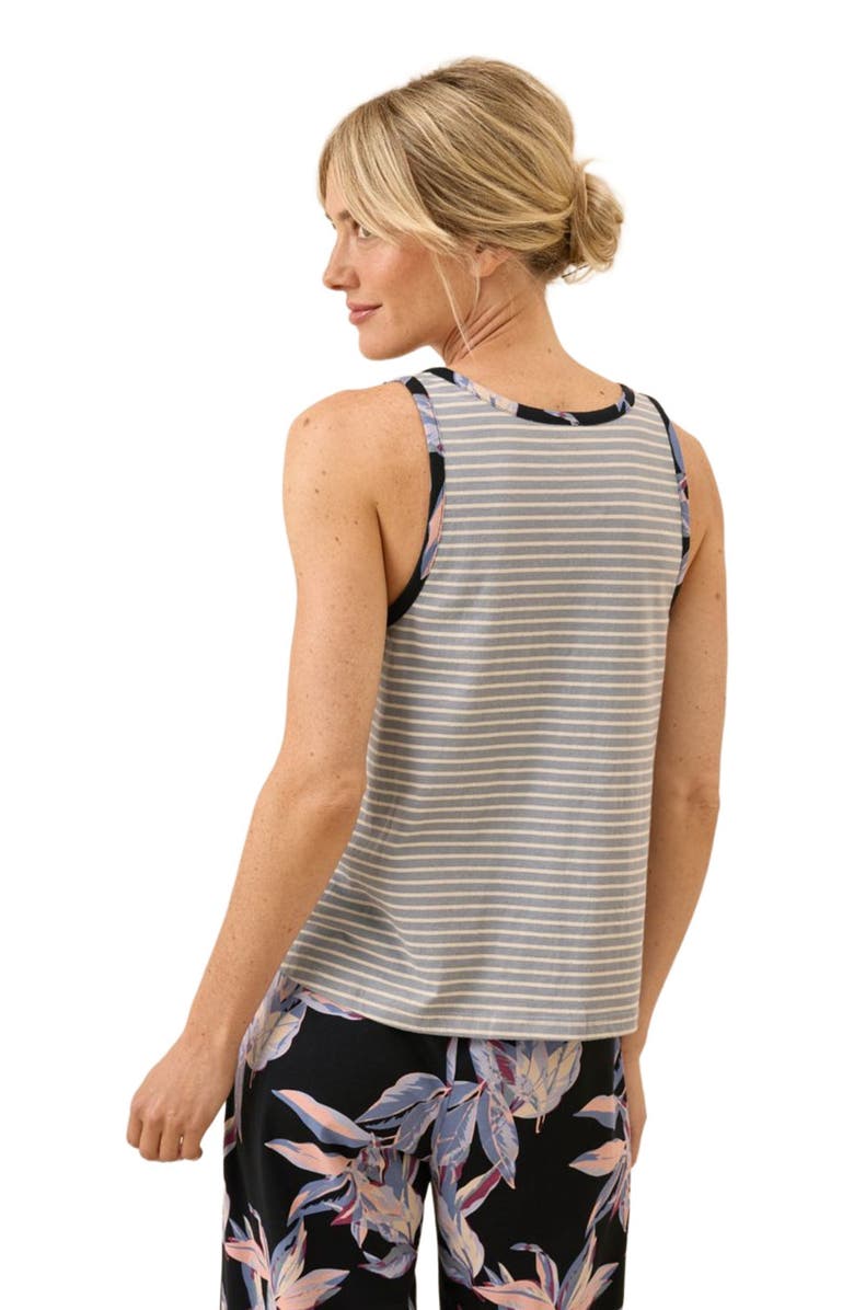 Pact Organic Staycation Sleep Tank, Alternate, color, Dark Leaves